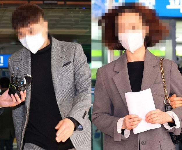 방송인 박수홍 친형 박모(왼쪽)씨와 배우자 이모 씨.(사진=뉴시스)