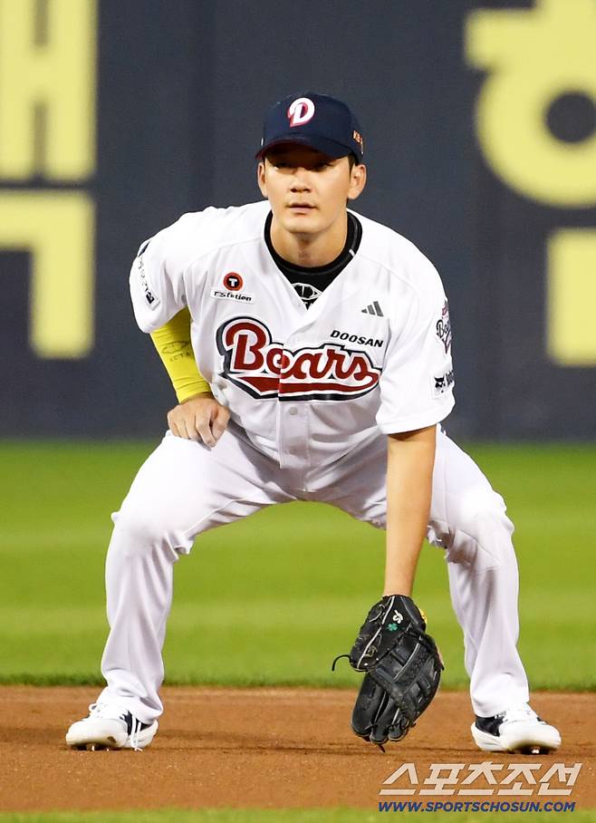 16일 잠실구장에서 열린 두산 베어스와 키움 히어로즈의 경기. 두산 안재석이 수비를 하고 있다. 잠실=박재만 기자 pjm@sportschosun.com/2025.09.16/