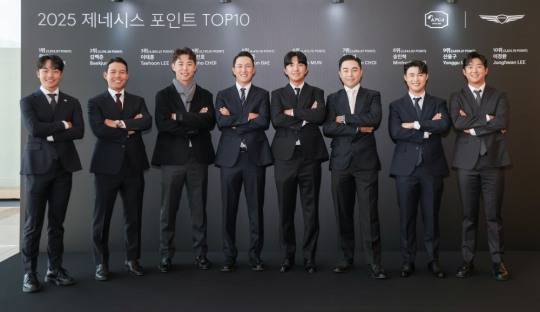 2025시즌 KPGA 투어 제네시스 포인트 상위 선수들. /KPGA