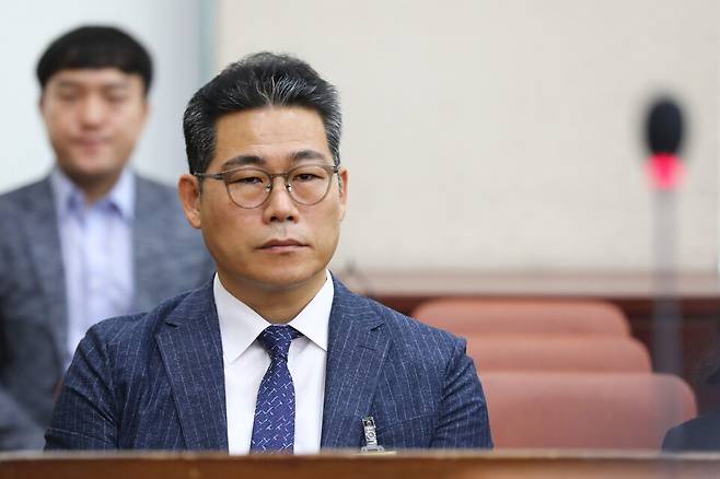 백해룡 경정(강서경찰서 화곡지구대장)이 지난 10월20일 서울 여의도 국회 행정안전위원회에서 열린 마약수사 외압 의혹 관련 청문회에 증인 출석한 모습. ⓒ시사저널 박은숙