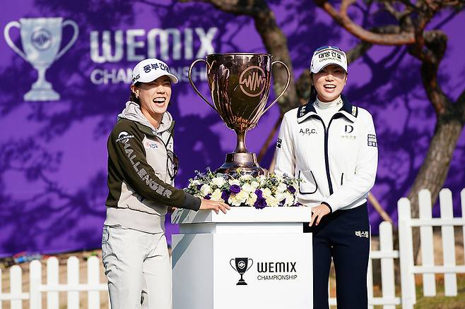 김민선7이 위믹스 챔피언십 매치 조편성에서 박주영을 선택했다. 사진 | 위메이드