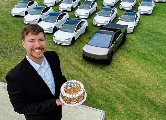 유튜버 미스터비스트(MrBeast). 〈사진=미스터비스트 인스타그램 캡처〉