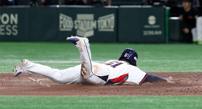 ▲ 문현빈 득점 ⓒ연합뉴스