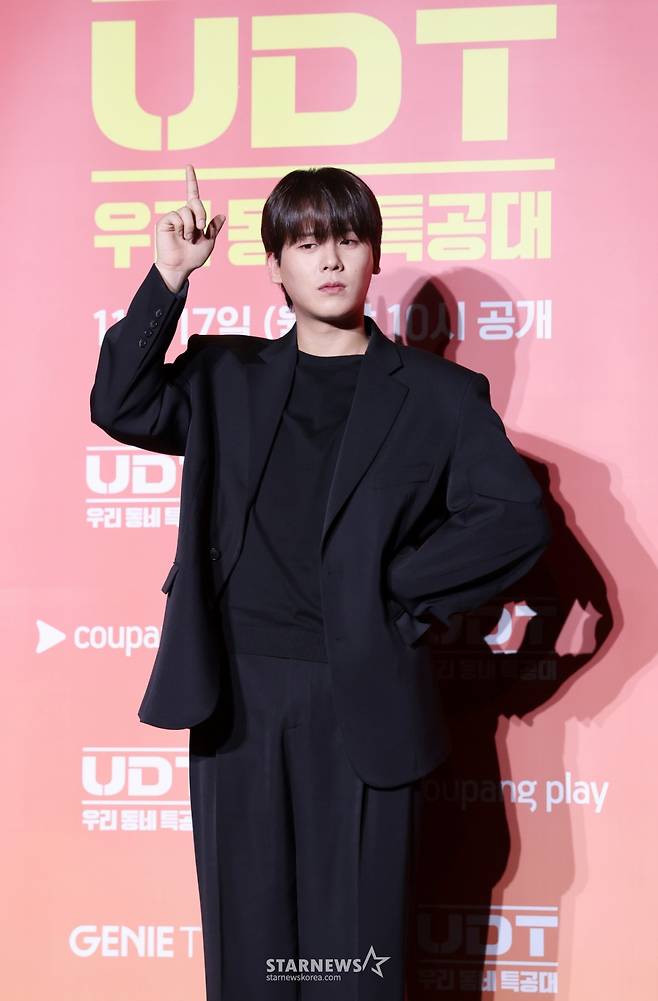 배우 이정하가 17일 서울 광진구 풀만 앰버서더 서울이스트폴에서 진행된 쿠팡플레이x지니TV 시리즈 'UDT: 우리 동네 특공대' 제작발표회에 참석해 포즈를 취하고 있다. /2025.11.17 /사진=김휘선 hwijpg@