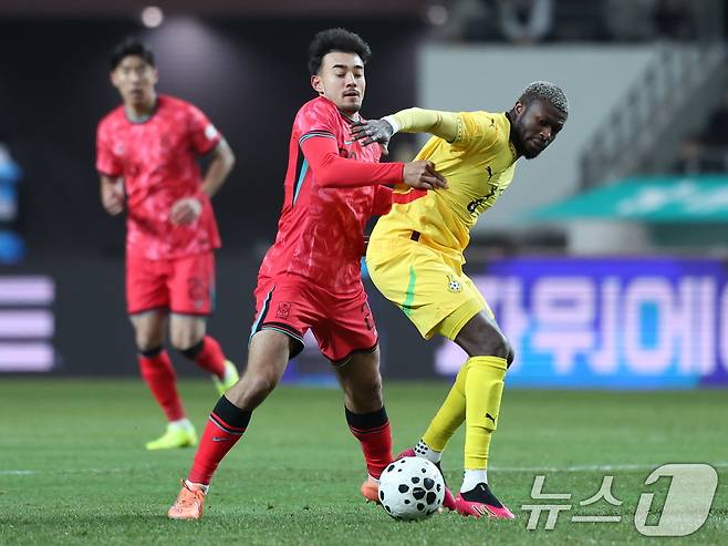 한국과 가나의 축구대표팀 경기 모습2025.11.18/뉴스1 ⓒ News1 박지혜 기자