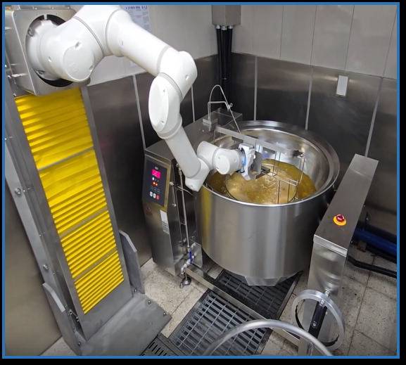 한국로보틱스의 대용량 조리로봇 .