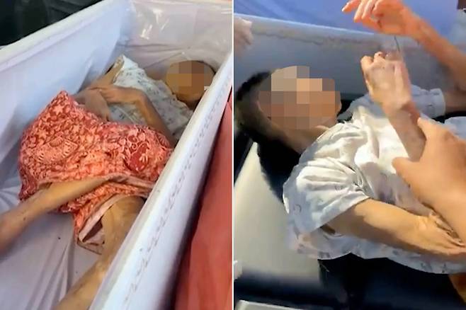 지난 23일 화장당할 위기에 놓였던 태국 여성 촌티랏 사꿀꾸(65). 사진=바이럴 프레스 캡처