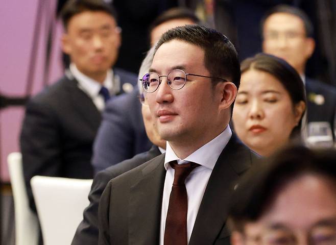 구광모 LG그룹 회장. 구 회장이 지난 1일 경북 경주 소노캄에서 열린 이재명 대통령 주최 시진핑 중국 국가주석을 위한 국빈만찬에 참석한 모습. / 연합뉴스