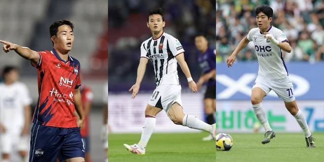 왼쪽부터 이승원, 황도윤, 채현우. 한국프로축구연맹