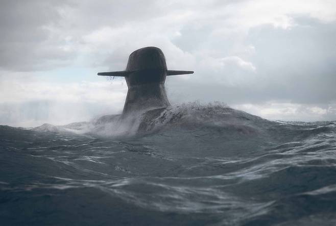 스웨덴 사브의 A26 잠수함 수상항해 상상도. 사브 제공