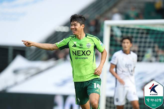 전북 현대 전진우. /사진=한국프로축구연맹 제공