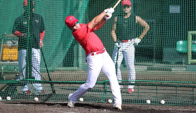 오키나와에서 마무리 캠프를 소화하고 있는 정해원.KIA 타이거즈 제공