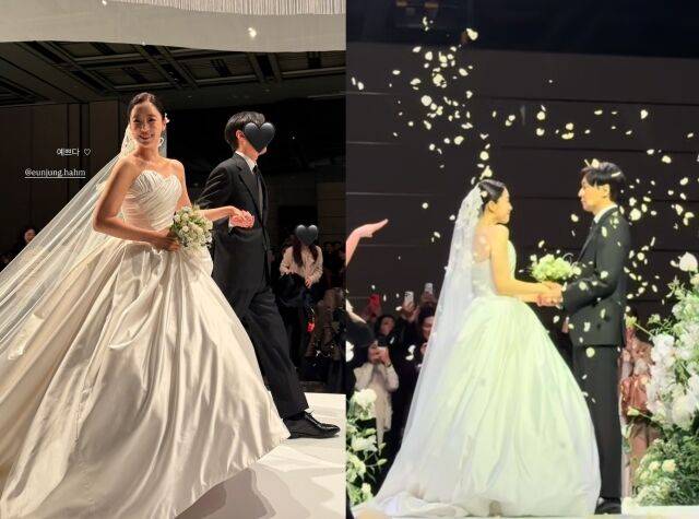 그룹 티아라 멤버 함은정과 김병우 감독 결혼식 현장이 공개됐다. / 티아라 멤버 효민 인스타그램