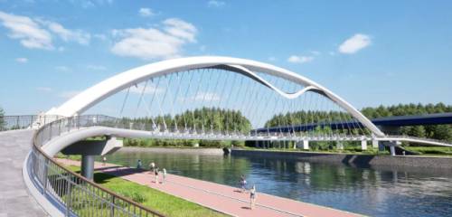 ◇전천 하천 정비 사업(인도교 조감도).