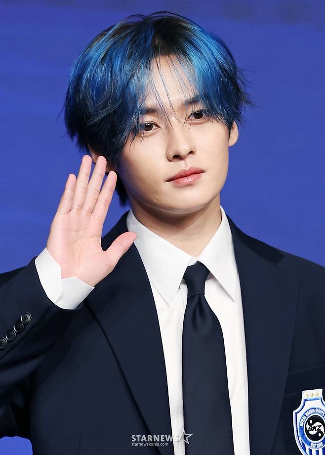 그룹 스트레이키즈(Stray Kids) 리노가 22일 오전 서울 여의도 콘래드호텔에서 진행된 네 번째 정규 앨범 'KARMA'(카르마) 발매기념 기자간담회에 참석해 포즈를 취하고 있다. 타이틀곡 'CEREMONY'(세리머니)는 강렬한 트랩 EDM과 베일리 펑크(Baile Funk) 리듬이 어우러진 곡으로 인내와 노력 끝에 이뤄낸 성공, 그 과정에서 마주한 수많은 역경을 극복해온 여정을 축하하는 메시지를 담았다. /2025.08.22 /사진=이동훈 photoguy@