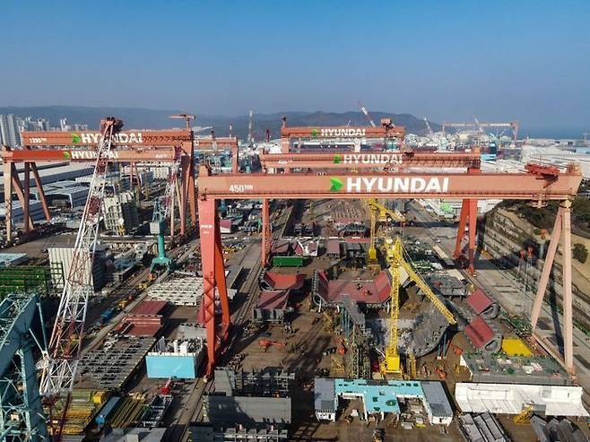 HD현대중공업 야드 전경.ⓒHD현대