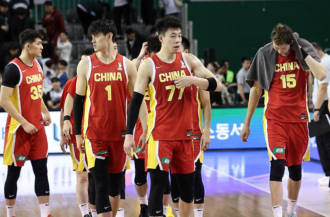 ▲ 1일 강원 원주 DB프로미 아레나에서 열린 2027 국제농구연맹(FIBA) 월드컵 아시아 예선 1라운드 B조 2차전 한국과 중국의 경기 ⓒ연합뉴스