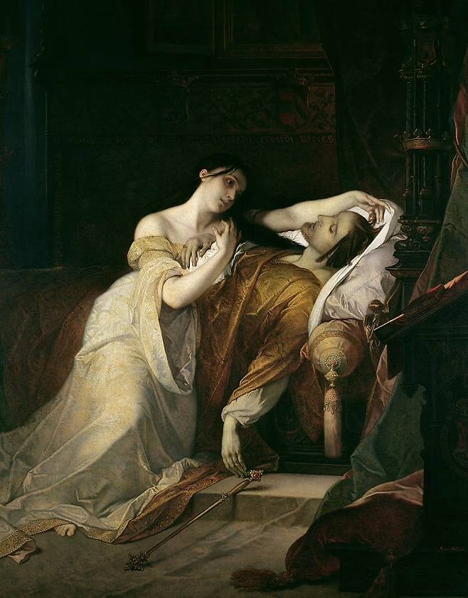 루이스 갤라이트, ‘광녀’ 후아나, 1850년경, 캔버스에 유채, 129x103cm, 벨기에 왕립 미술관