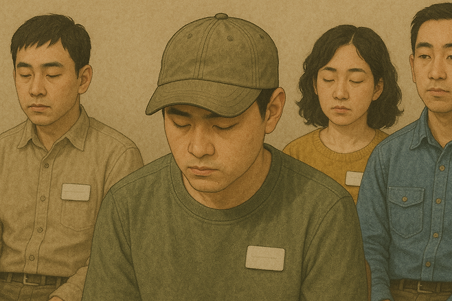마약 중독에서 빠져 나오려는 사람들의 회복 모임(NA모임)의 모습을 챗GPT로 표현했다.