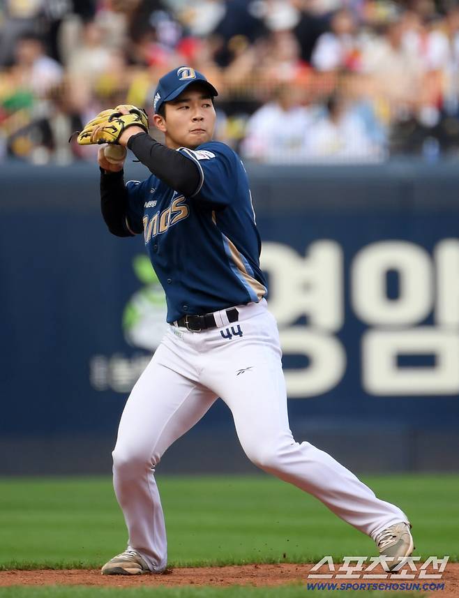 27일 광주 기아챔피언스필드에서 열린 KIA 타이거즈와 NC 다이노스의 경기. NC 김휘집이 수비를 하고 있다. 광주=박재만 기자 pjm@sportschosun.com/2025.09.27/