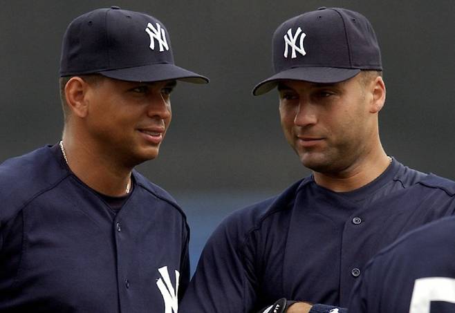 알렉스 로드리게스와 데릭 지터는 뉴욕 양키스에서 10년간 함께 했다. AP연합뉴스