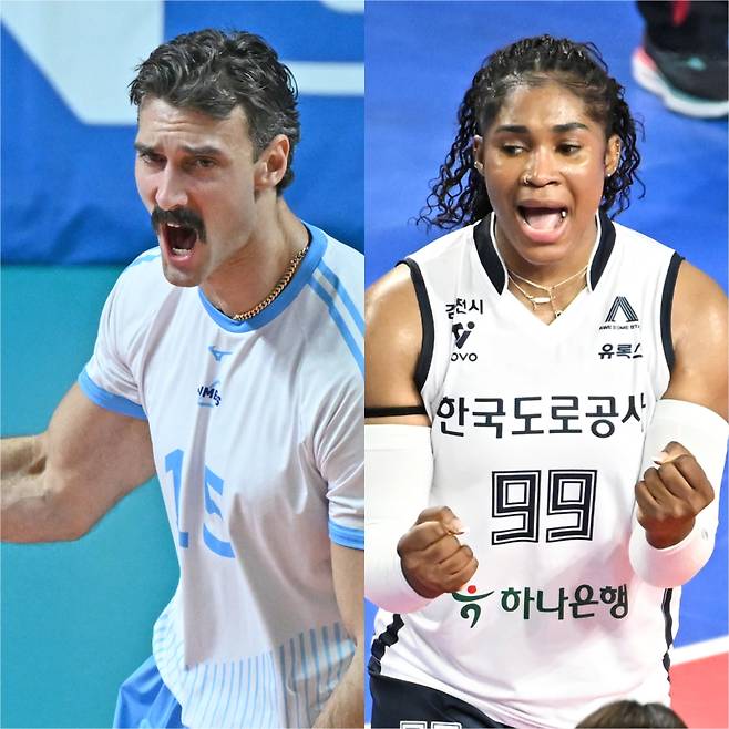 2025~26시즌 MVP로 선정된 카일 러셀(왼쪽)과 모마 바소코. 사진=KOVO