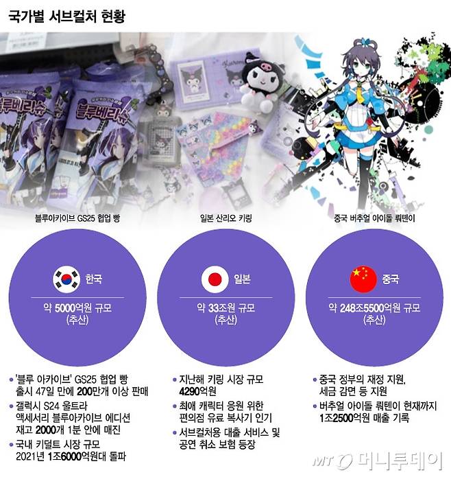 국가별 서브컬처 현황/그래픽=윤선정