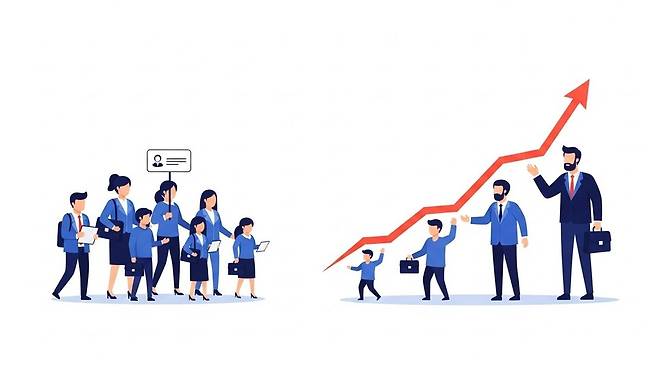 정부 지원을 받은 소기업이 중기업으로 성장한 비율이 그렇지 않은 경우의 세 배가량 된다는 발표가 나왔다. ©ImageFX 제작