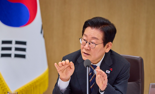 이재명 대통령이 9일 서울 용산 대통령실 청사에서 열린 국무회의에서 발언하고 있다. (대통령실)