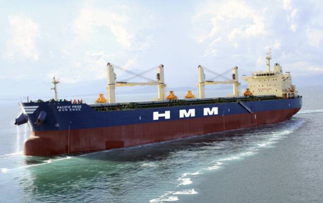 HMM의 6만t급 벌크화물선 퍼시픽프라이드호. 부산일보DB