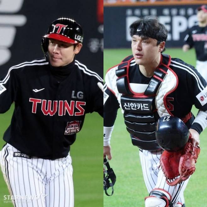 LG 홍창기(왼쪽)와 박동원. /사진=스타뉴스