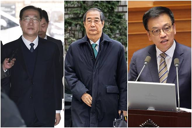 (왼쪽부터) 박성재 전 법무부 장관, 한덕수 전 국무총리, 최상목 전 경제부총리 ⓒ시사저널 박정훈·최준필·박은숙