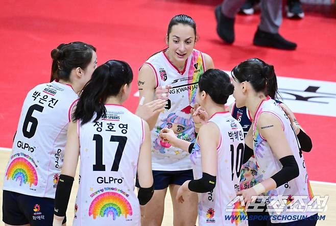 정관장 선수들이 기뻐하고 있다. 사진제공=KOVO