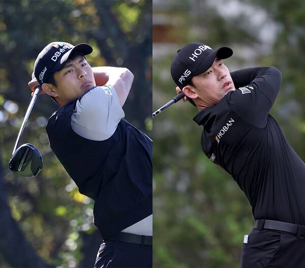 2025년 아시안골프투어 2025시즌 최종전 사우디 오픈에 출전한 장희민, 김비오 프로. 사진제공=KPGA (사진을 무단으로 사용하지 마십시오.)