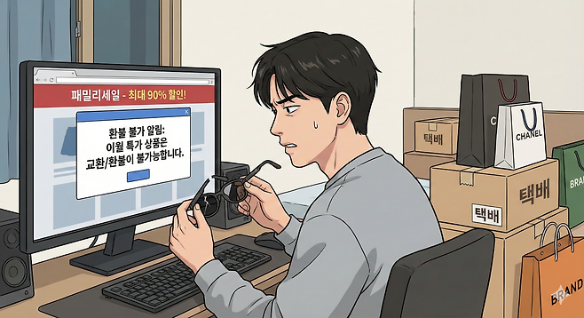 16일 한국소비자원에 따르면 최근 3년간 패밀리세일 관련 소비자 상담건수가 총 83건으로 집계됐다. 생성형 인공지능 Gemini가 생성한 이미지