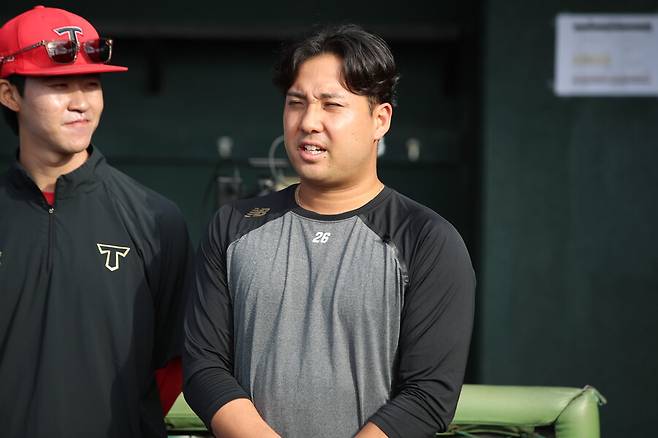 ▲ KIA 오키나와 마무리캠프에서 테스트를 하며 입단 가능성을 타진했던 전 요미우리 투수 이마무라 노부타카 ⓒKIA타이거즈