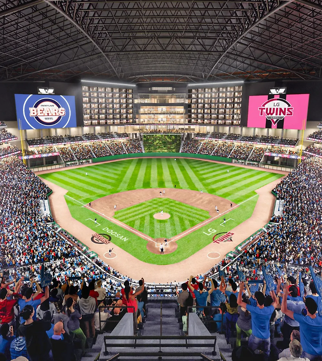 ▲ 2024년 당시 서울시가 발표한 잠실 돔구장 조감도. 현시점에서는 3만5000석 규모로 예정되어 있다