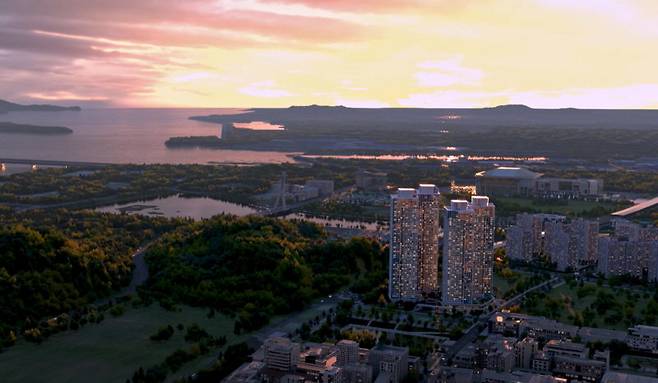 청라 피크원 푸르지오 광역 조감도