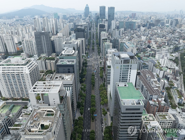 서울 강남로 테헤란로. 연합뉴스