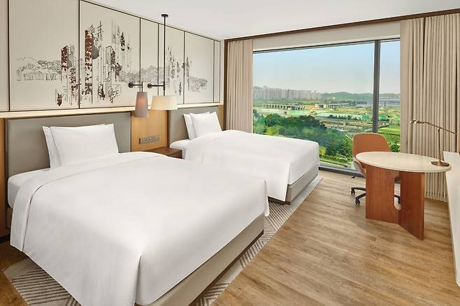 디럭스 더블 룸 객실(사진=코트야드 메리어트 평택)