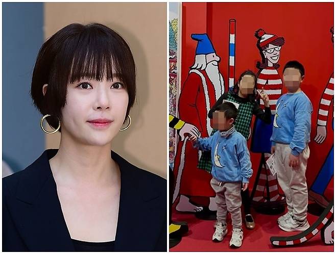 배우 황정음이 두 아들과 함께 전시회를 찾은 근황이 전해졌다. / 사진 = 조윤희 SNS