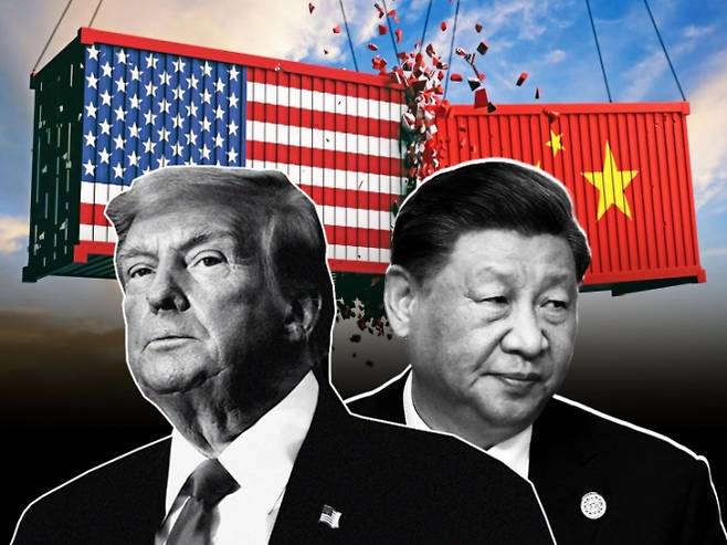 왼쪽부터 도널드 트럼프 미국 대통령, 시진핑 중국 국가주석 자료사진