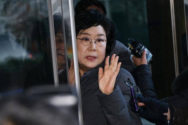 이혜훈 기획예산처 장관 후보자가 8일 서울 중구 예금보험공사에 마련된 인사청문회 준비 사무실로 출근하고 있다. 하상윤 기자