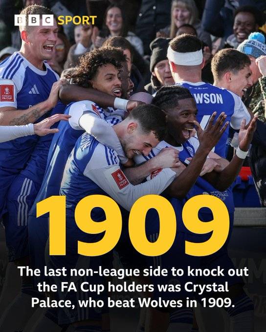 매클즈필드의 역사적인 잉글랜드축구협회(FA)컵 승리를 조명한 영국 매체. /사진=영국 BBC 공식 사회관계망서비스(SNS)