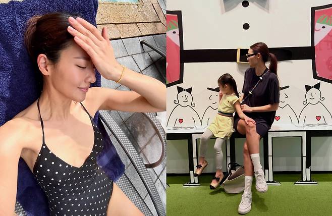 수현이 딸과 함께 싱가포르 여행을 떠났다. /사진=인스타그램 갈무리