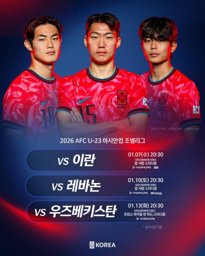 축구 경기 일정, 중계 방송 채널, 대한민국 - 우즈베키스탄(우즈벡) 아시안컵 라인업, 선발 선수 명단, 중계 : 쿠팡플레이 (OTT 생중계), KBS