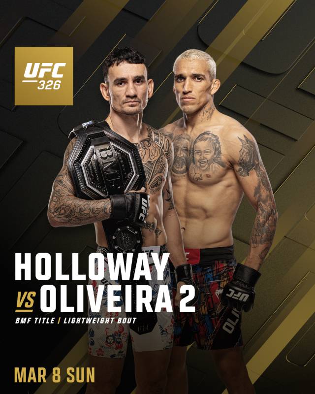 맥스 할로웨이와 찰스 올리베이라의 대결을 홍보하는 이미지. UFC 제공