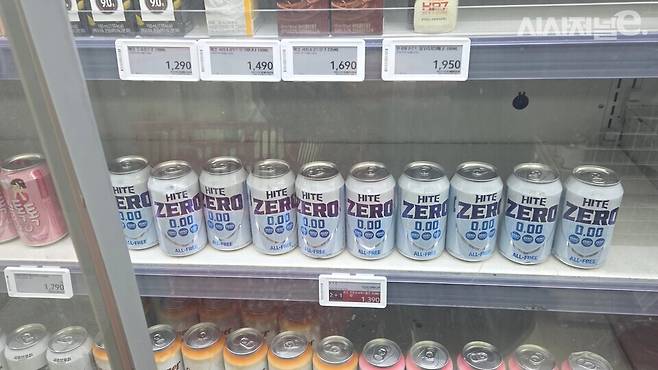 캔맥주도 1열 진열에 불과했다. / 사진=조건희 기자