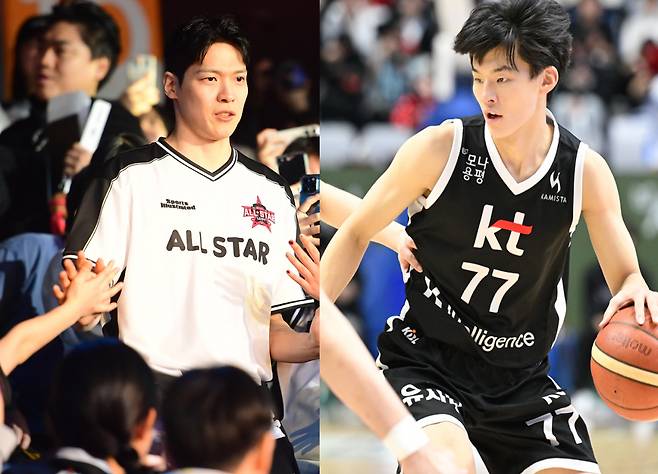 KT 김선형과 강성욱(오른쪽). KBL 제공
