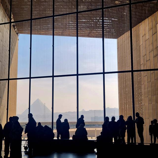 박물관 내에서 기자 대피라미드를 감상할 수 있는 공간. 하태길 교수